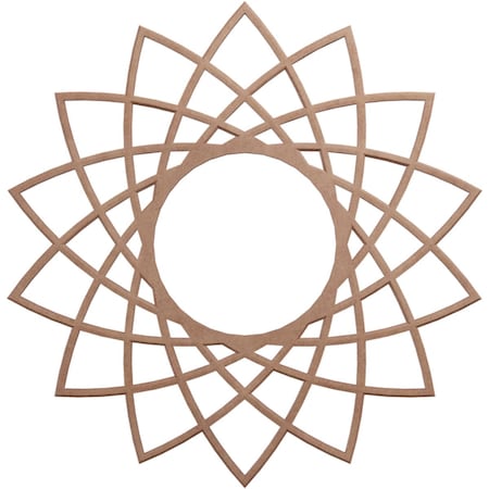 Ekena Millwork Eleanor Wood Fretwork Pierced Ceiling Medallion, Wood (Paint Grade), 16"OD x 6 1/8"ID x 3/8"T CMWP16X16X0375EAMF